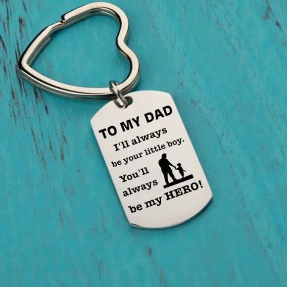 Father gift dad appreciation keychain keyring - Picture 3 of 5